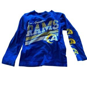 NFL Los Angeles Rams Blue and Gold Kids Long Sleeve Tee